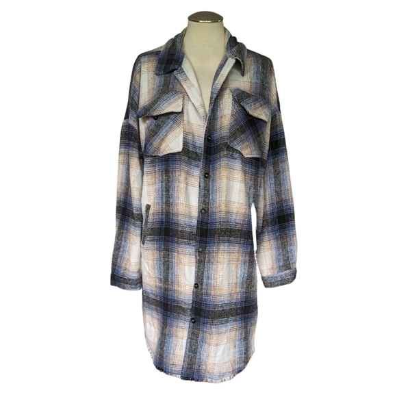 Plaid Shirt Dress - Picture 3 of 5